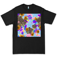 Black stars and sunflowers seamless pattern Premium Tee - FaDigitalArtStudio