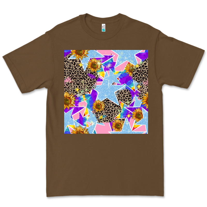 Stars And Sunflowers Seamless Pattern Premium Tee by FaDigitalArtStudio | Teevron