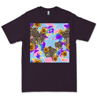 Plum stars and sunflowers seamless pattern Premium Tee - FaDigitalArtStudio