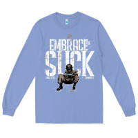 Colony Blue EMBRACE THE SUCK VINTAGE Long Sleeve Tee - linhVisuals