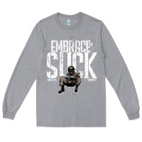 Heather Grey EMBRACE THE SUCK VINTAGE Long Sleeve Tee - linhVisuals