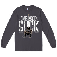Smoke EMBRACE THE SUCK VINTAGE Long Sleeve Tee - linhVisuals