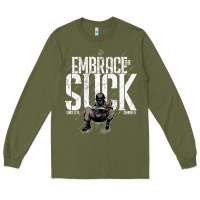 Army Green EMBRACE THE SUCK VINTAGE Long Sleeve Tee - linhVisuals