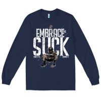 Navy EMBRACE THE SUCK VINTAGE Long Sleeve Tee - linhVisuals