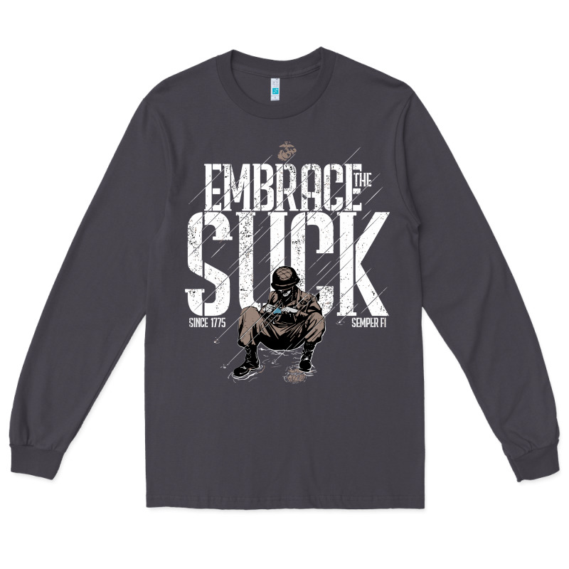 Embrace The Suck Vintage Long Sleeve Tee by linhVisuals | Teevron