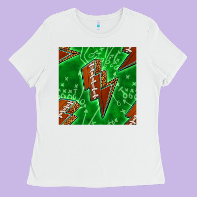 American Football Thunder Ladies Tee Designed By Bundleandbundleshop