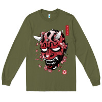 Army Green darth oni Long Sleeve Tee - linhVisuals