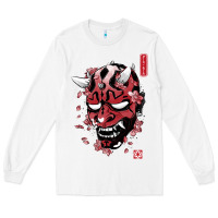 White darth oni Long Sleeve Tee - linhVisuals