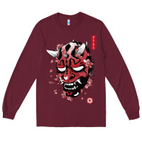 Burgundy darth oni Long Sleeve Tee - linhVisuals