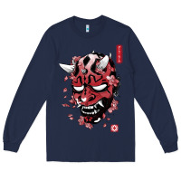 Navy darth oni Long Sleeve Tee - linhVisuals