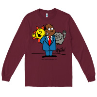 Burgundy al roker Long Sleeve Tee - linhVisuals