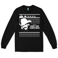 Black alan jackson ugly christmas [tb] Long Sleeve Tee - linhVisuals