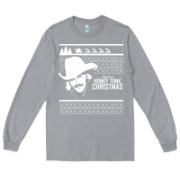 Heather Grey alan jackson ugly christmas [tb] Long Sleeve Tee - linhVisuals