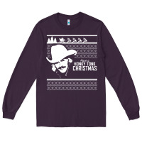 Plum alan jackson ugly christmas [tb] Long Sleeve Tee - linhVisuals