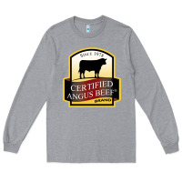 Heather Grey angus beef Long Sleeve Tee - linhVisuals