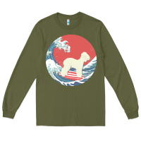 Army Green bedlington terrier t  shirt bedlington terrier gifts   ocean waves sur Long Sleeve Tee - linhVisuals