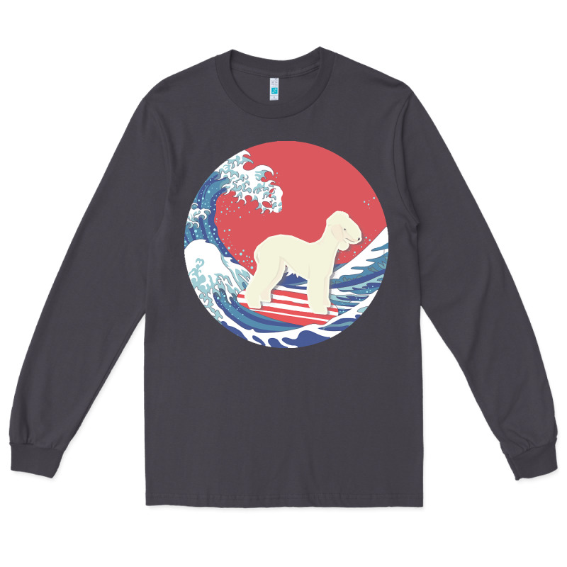 Bedlington Terrier T  Shirt Bedlington Terrier Gifts   Ocean Waves Sur Long Sleeve Tee by linhVisuals | Teevron