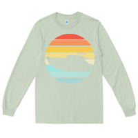 Matcha boat t  shirt boat trip silhouette on a distressed retro sunset produc Long Sleeve Tee - linhVisuals