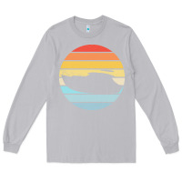 Moon Dust boat t  shirt boat trip silhouette on a distressed retro sunset produc Long Sleeve Tee - linhVisuals