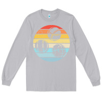 Moon Dust bocce ball t  shirt bocce ball silhouette on a distressed retro sunset Long Sleeve Tee - linhVisuals