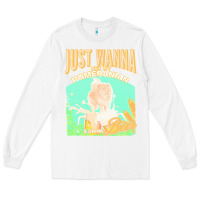 White pommeranian t  shirt dog owner, just wanna pet my pommeranian & drink Long Sleeve Tee - linhVisuals