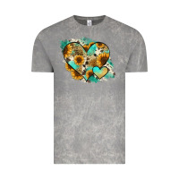Cloud Rock Leopard Sunflower Cowhide Glitter Heart Vintage Tee - RanaPortraitStore
