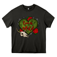 Asphalt love is wild with bullskull olivia Heavy Core Tee - OliviaCreatesArt