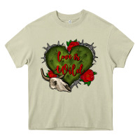 Mossy love is wild with bullskull olivia Heavy Core Tee - OliviaCreatesArt