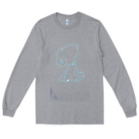 Heather Grey s.n.o.o.p.y stars Long Sleeve Tee - linhVisuals