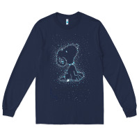 Navy s.n.o.o.p.y stars Long Sleeve Tee - linhVisuals