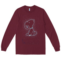 Burgundy s.n.o.o.p.y stars Long Sleeve Tee - linhVisuals