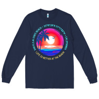 Navy san elijo state beach t  shirt san elijo state beach, encinitas, calif Long Sleeve Tee - linhVisuals