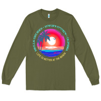 Army Green san elijo state beach t  shirt san elijo state beach, encinitas, calif Long Sleeve Tee - linhVisuals