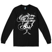 Black brain cancer t  shirt cancer can kiss my ass! brain ( gray ribbon) t Long Sleeve Tee - linhVisuals