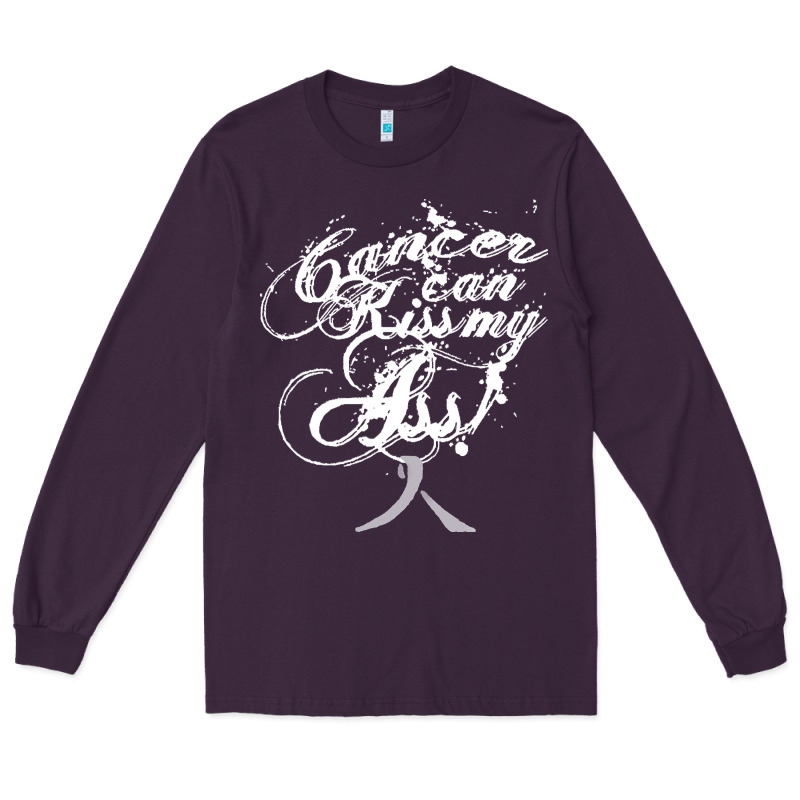 Brain Cancer T  Shirt Cancer Can Kiss My Ass! Brain ( Gray Ribbon) T Long Sleeve Tee by linhVisuals | Teevron