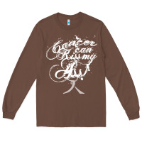 Chestnut brain cancer t  shirt cancer can kiss my ass! brain ( gray ribbon) t Long Sleeve Tee - linhVisuals