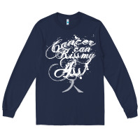 Navy brain cancer t  shirt cancer can kiss my ass! brain ( gray ribbon) t Long Sleeve Tee - linhVisuals