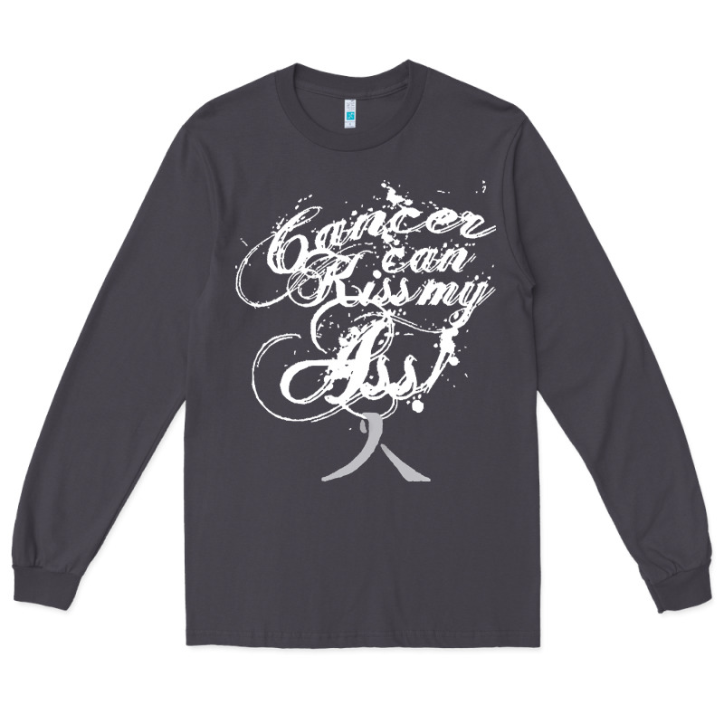 Brain Cancer T  Shirt Cancer Can Kiss My Ass! Brain ( Gray Ribbon) T Long Sleeve Tee by linhVisuals | Teevron
