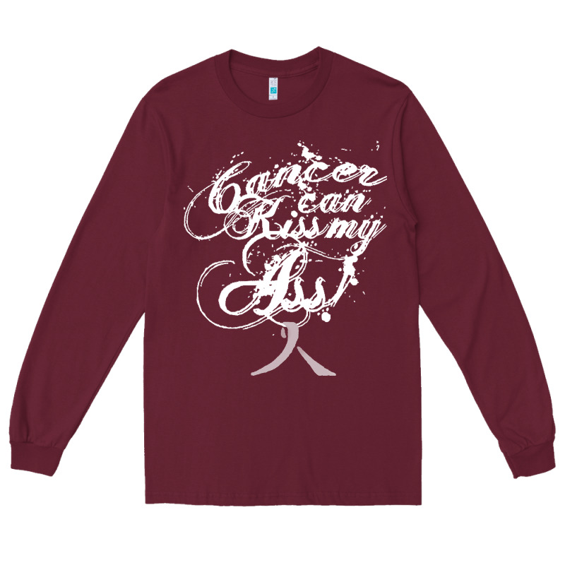 Brain Cancer T  Shirt Cancer Can Kiss My Ass! Brain ( Gray Ribbon) T Long Sleeve Tee by linhVisuals | Teevron