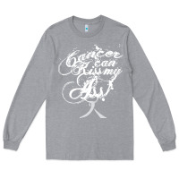 Heather Grey brain cancer t  shirt cancer can kiss my ass! brain ( gray ribbon) t Long Sleeve Tee - linhVisuals