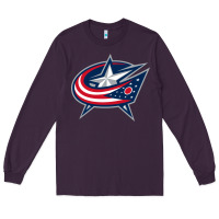 Plum the-columbus-blue-jackets-pen Long Sleeve Tee - linhVisuals
