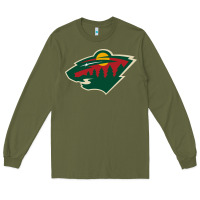 Army Green the-minnesota-wild-pen Long Sleeve Tee - linhVisuals