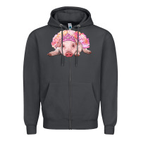 Smoke balerina baby pig with tutu Zipper Hoodie - RanaPortraitStore