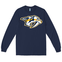 Navy the-nashville-predators-pen Long Sleeve Tee - linhVisuals