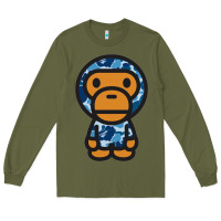 Army Green baby milo bape camo Long Sleeve Tee - linhVisuals