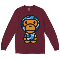 Burgundy baby milo bape camo Long Sleeve Tee - linhVisuals