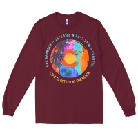 Burgundy bal harbour t  shirt bal harbour, miami  dade county, florida t  shirt Long Sleeve Tee - linhVisuals