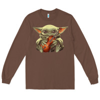 Chestnut baby yoda hug violin [tb] Long Sleeve Tee - linhVisuals
