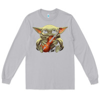 Moon Dust baby yoda hug violin [tb] Long Sleeve Tee - linhVisuals