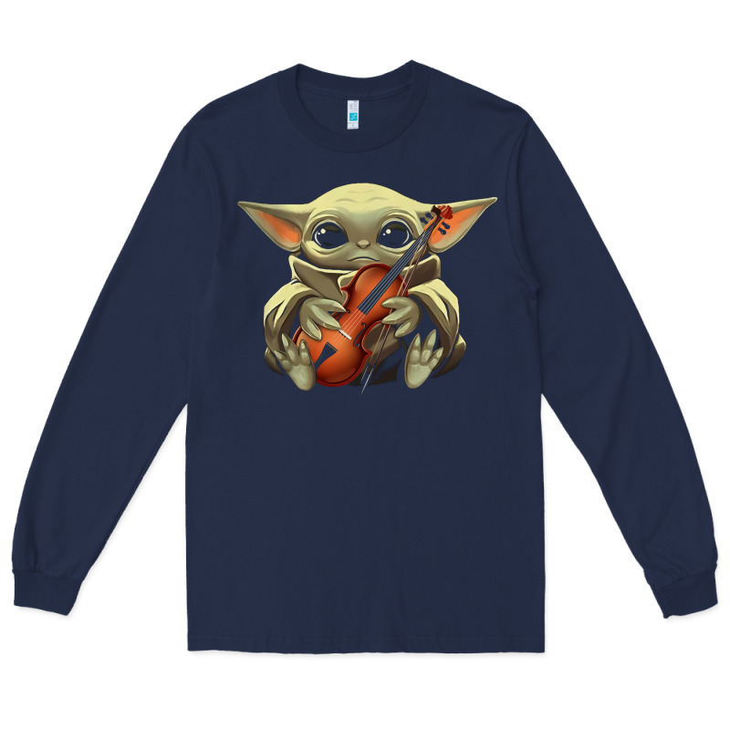 Baby Yoda Hug Violin [tb] Long Sleeve Tee by linhVisuals | Teevron